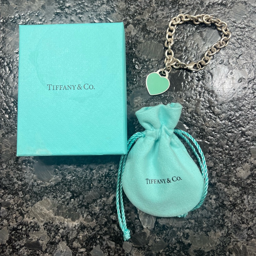 Tiffany & Co Heart Tag Charm Bracelet